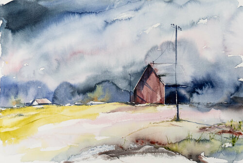 ***Cottage Landscape VI*** di Yuriy Kraft, Opera su carta in vendita su Singulart