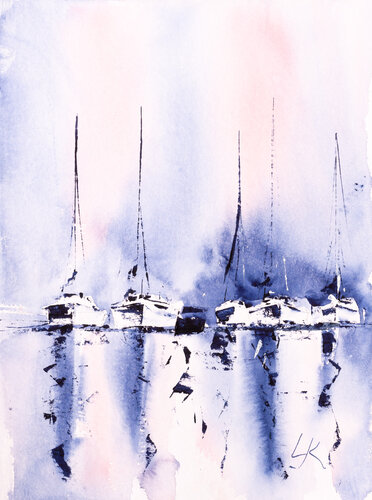 ***Marina III*** by Yuriy Kraft, Work on Paper for Sale on Singulart