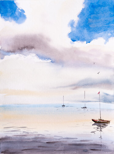 ***Stille II*** de Yuriy Kraft, Obra en papel a la venta en Singulart