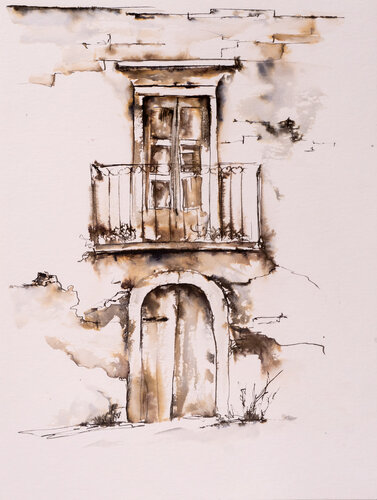 ***Ramshackle House*** di Yuriy Kraft, Opera su carta in vendita su Singulart