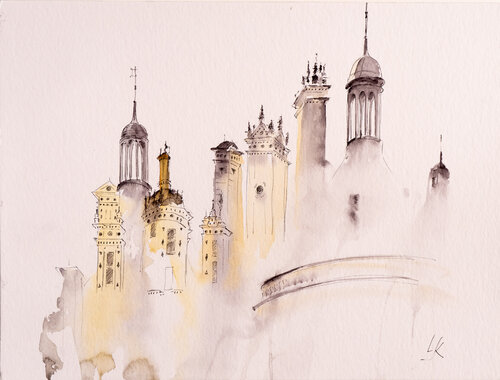 ***Chambord II, France*** von Yuriy Kraft, Werk auf Papier kaufen auf Singulart