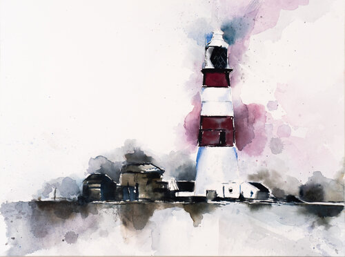 ***Lighthouse I*** di Yuriy Kraft, Opera su carta in vendita su Singulart