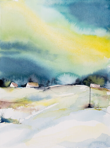 ***Abstract Landscape I*** di Yuriy Kraft, Opera su carta in vendita su Singulart