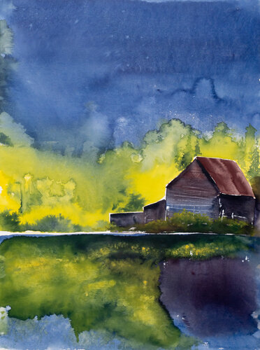 ***House by the coast*** di Yuriy Kraft, Opera su carta in vendita su Singulart