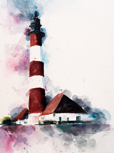 ***Lighthouse II*** van Yuriy Kraft, Werk op papier te koop op Singulart