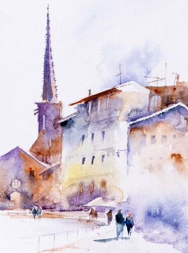 ***Arles, France*** par Yuriy Kraft, Œuvre sur papier en vente sur Singulart