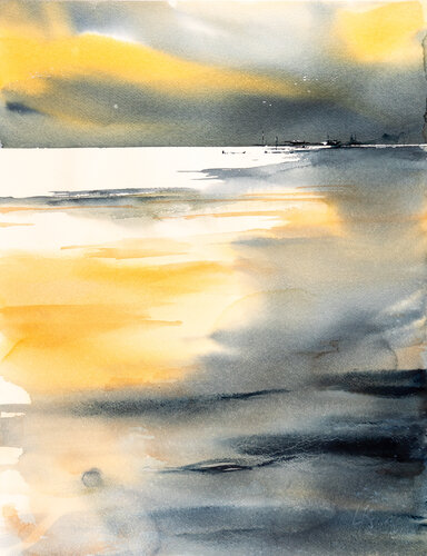 ***Abstract Landscape XVIII*** par Yuriy Kraft, Œuvre sur papier en vente sur Singulart