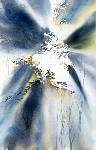 ***Forest Light I*** by Yuriy Kraft, Work on Paper for Sale on Singulart