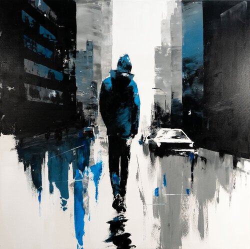 "Urban Wanderer" di Yuriy Kraft, Pittura in vendita su Singulart