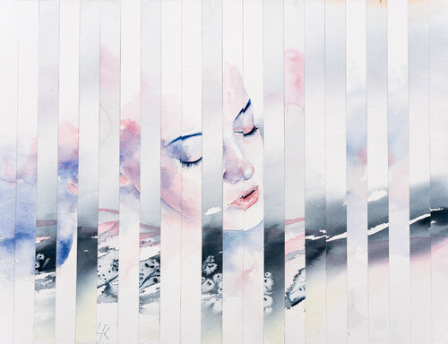 “Closed Eyes” von Yuriy Kraft, Malerei kaufen auf Singulart