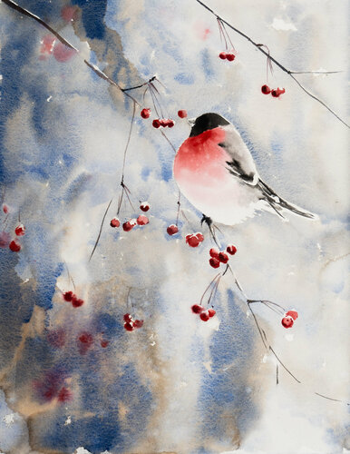 Winter Fairy Tale by Yuriy Kraft, Work on Paper for Sale on Singulart