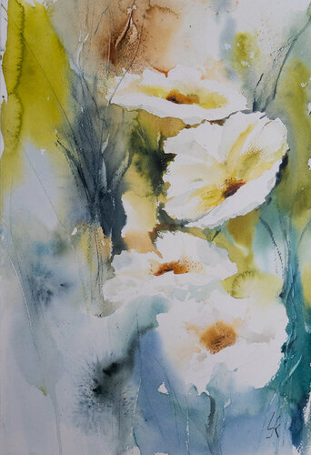 Flowers comp IV di Yuriy Kraft, Opera su carta in vendita su Singulart