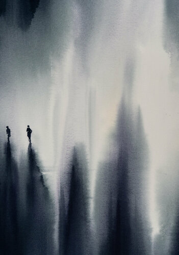 Abstract reflection II by Yuriy Kraft, Work on Paper for Sale on Singulart