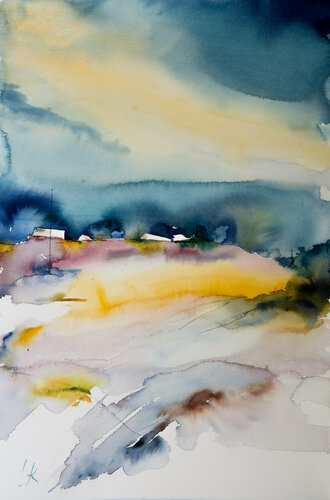 Landscape #11 de Yuriy Kraft, Obra en papel a la venta en Singulart