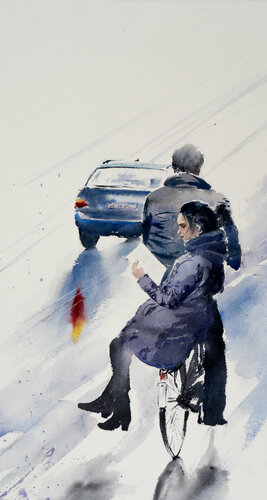 On the road par Yuriy Kraft, Œuvre sur papier en vente sur Singulart