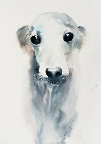 Dogs Eyes par Yuriy Kraft, Œuvre sur papier en vente sur Singulart