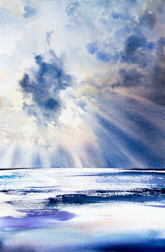 Sea Landscape II di Yuriy Kraft, Opera su carta in vendita su Singulart