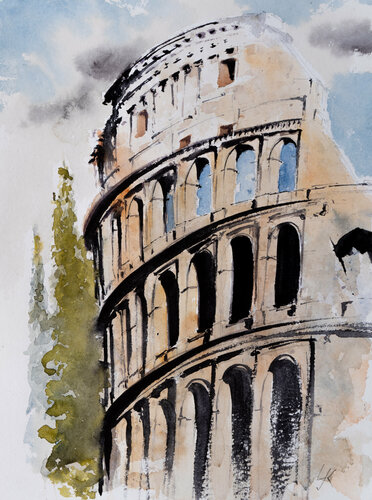 Colosseum, Rom di Yuriy Kraft, Opera su carta in vendita su Singulart