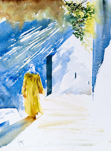 Orient Street di Yuriy Kraft, Opera su carta in vendita su Singulart