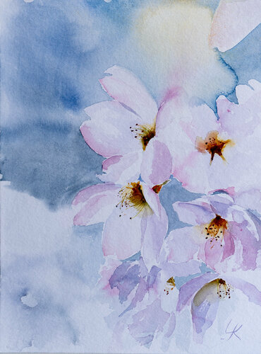Spring wite par Yuriy Kraft, Œuvre sur papier en vente sur Singulart