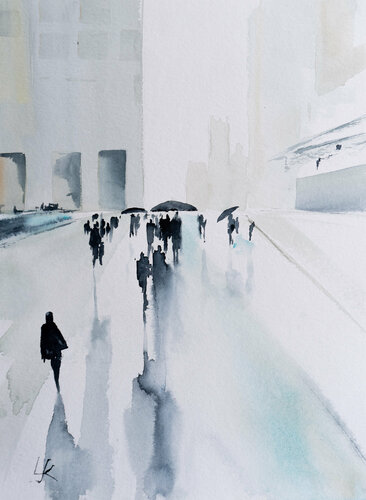 Breathing City VII par Yuriy Kraft, Œuvre sur papier en vente sur Singulart