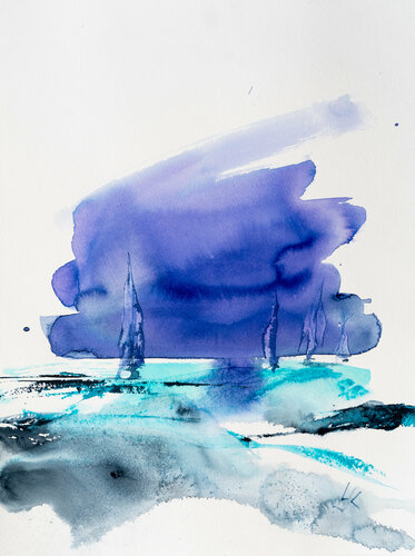 Maritim blue II by Yuriy Kraft, Work on Paper for Sale on Singulart