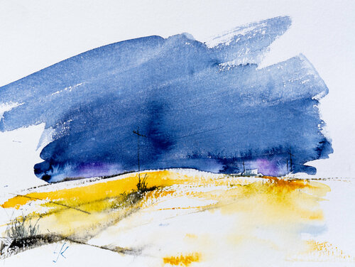 Landscape #17 de Yuriy Kraft, Obra en papel a la venta en Singulart