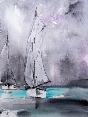 Sailing IX by Yuriy Kraft, Work on Paper for Sale on Singulart