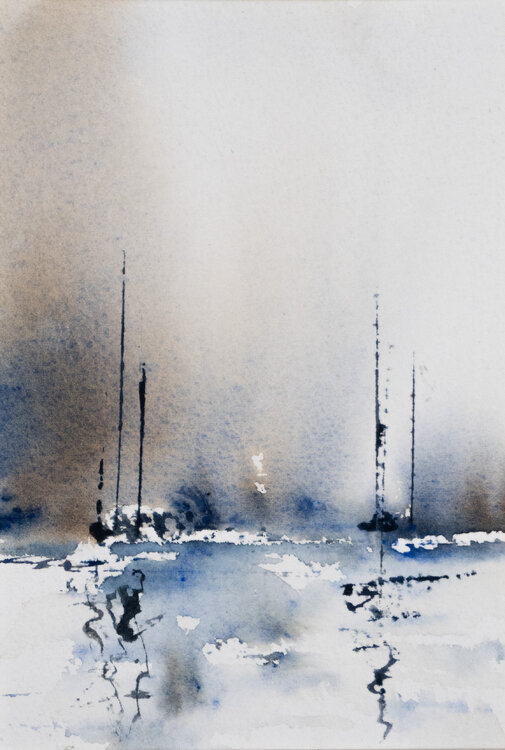 "Harbor Hush: Misty Mornings" Yuriy Kraft