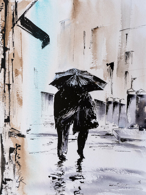 Two in the rain Yuriy Kraft