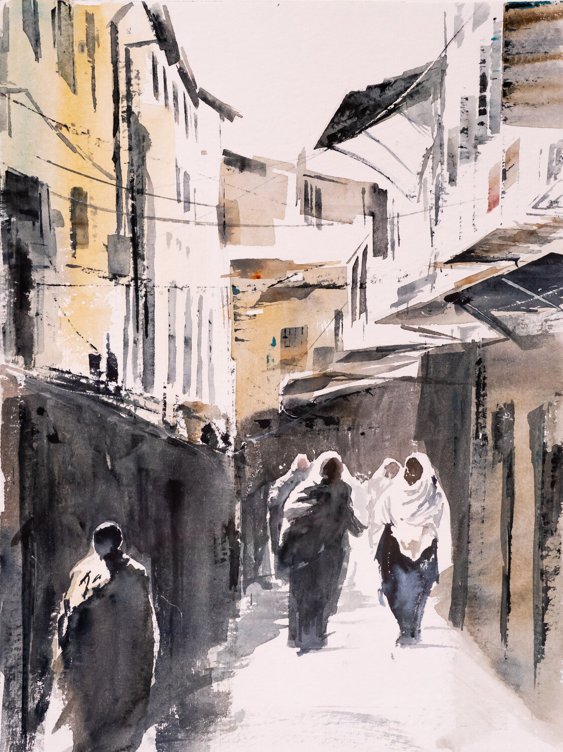 ***ON THE WAY TO THE MARKET*** Yuriy Kraft Werk auf Papier zu verkaufen