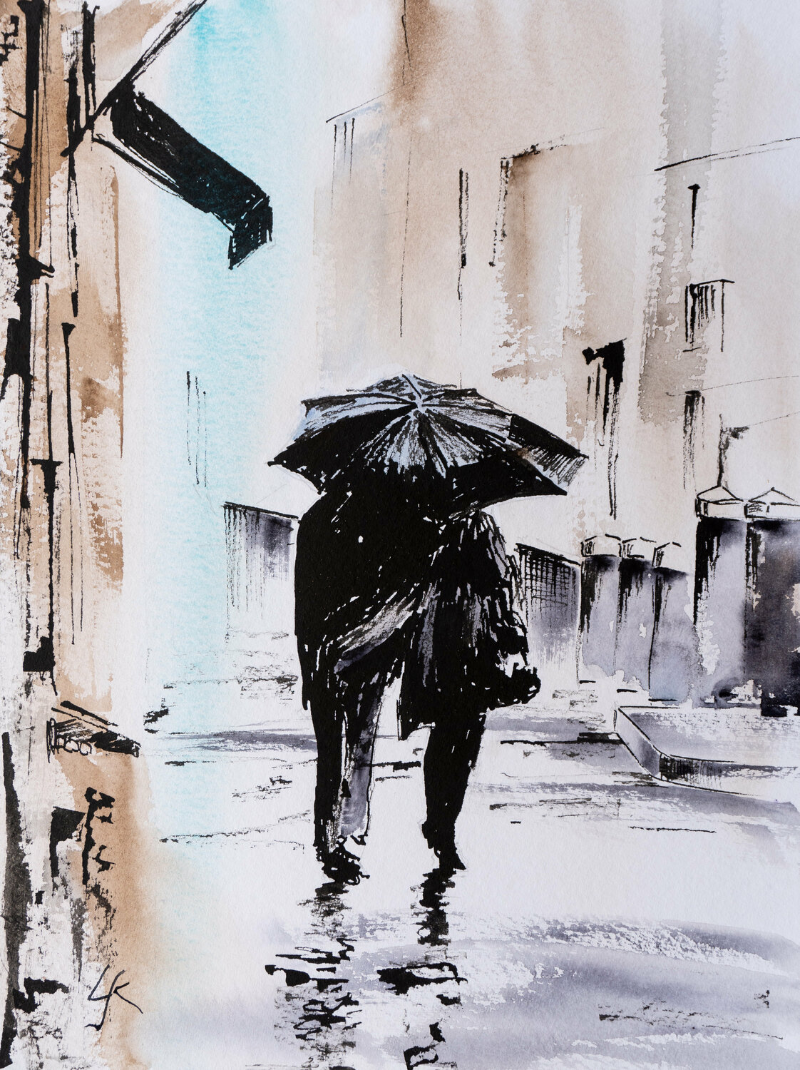 Two in the rain Yuriy Kraft