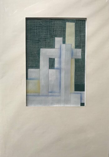 Pueblos Struktur. Series 2. N1 van Juan Manuel Alvarez-Ossa, Werk op papier te koop op Singulart