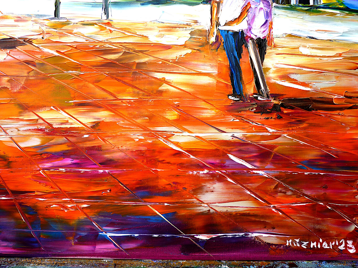 Promenade des Anglais von Mirek Kuzniar (2023) Malerei Öl auf Leinwand