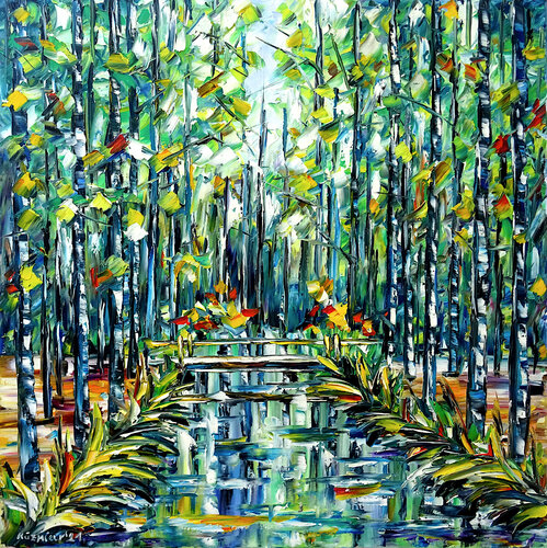 Waldfluss by Mirek Kuzniar, Painting for Sale on Singulart