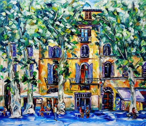 Sommertag in Lucca by Mirek Kuzniar, Painting for Sale on Singulart