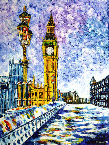 London an einem Wintertag by Mirek Kuzniar, Painting for Sale on Singulart