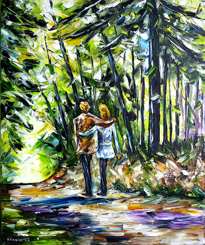Der Spaziergang par Mirek Kuzniar, Peinture en vente sur Singulart