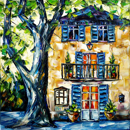 Das Haus in der Provence par Mirek Kuzniar, Peinture en vente sur Singulart