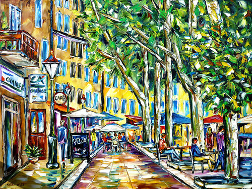 In den Straßen der Provence by Mirek Kuzniar, Painting for Sale on Singulart