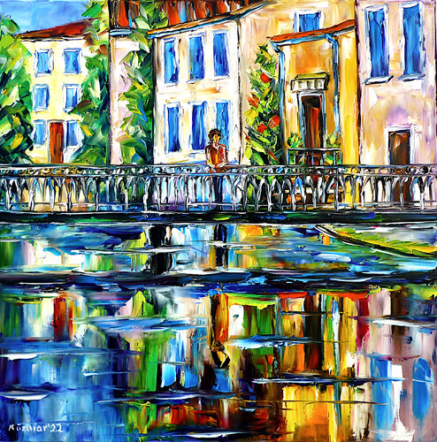 Dorf in der Provence di Mirek Kuzniar, Pittura in vendita su Singulart