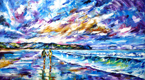 Strandspaziergang van Mirek Kuzniar, Schilderij te koop op Singulart