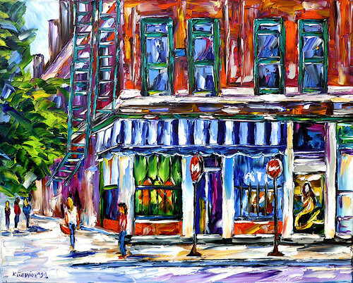 Chicago Straßenszene by Mirek Kuzniar, Painting for Sale on Singulart