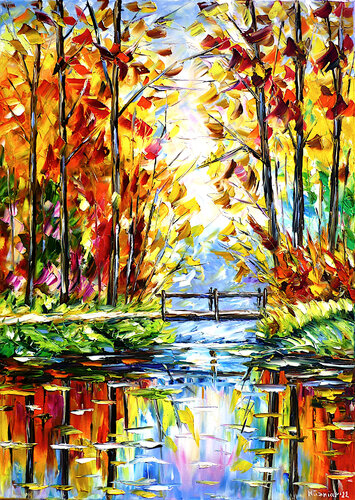 Herbstfluss par Mirek Kuzniar, Peinture en vente sur Singulart
