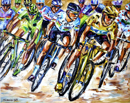 Tour de France par Mirek Kuzniar, Peinture en vente sur Singulart