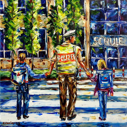 Mein Freund und Helfer van Mirek Kuzniar, Schilderij te koop op Singulart