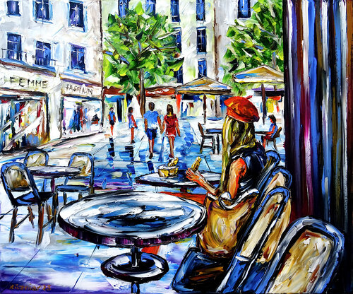 Französin par Mirek Kuzniar, Peinture en vente sur Singulart