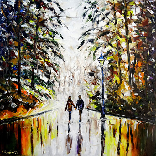 Im Herbstlicht par Mirek Kuzniar, Peinture en vente sur Singulart