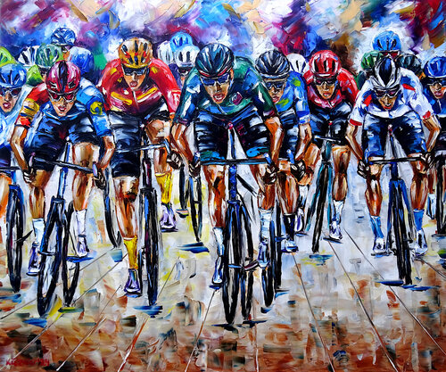Die letzte Etappe par Mirek Kuzniar, Peinture en vente sur Singulart