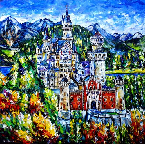 Schloss Neuschwanstein van Mirek Kuzniar, Schilderij te koop op Singulart